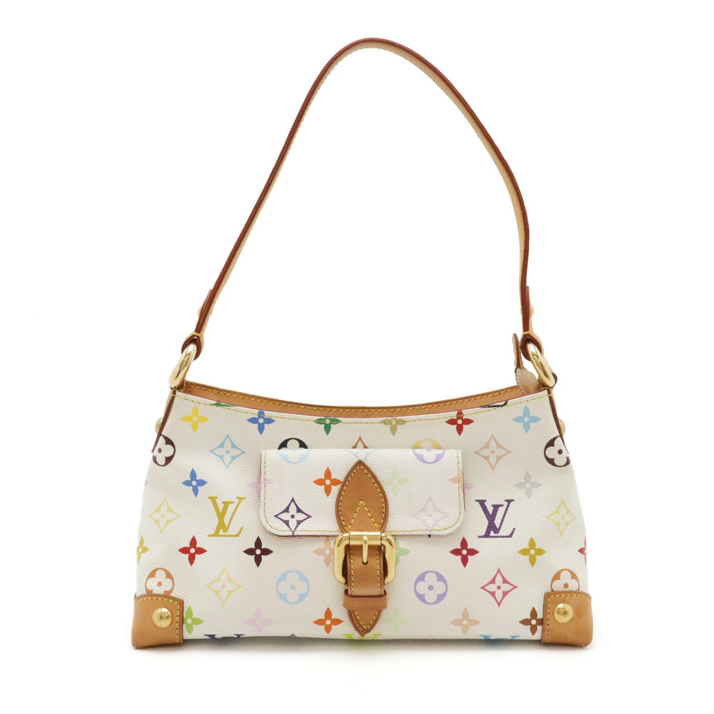 LOUIS VUITTON Monogram Multicolor Eliza Shoulder Bag One Semi Blanc White